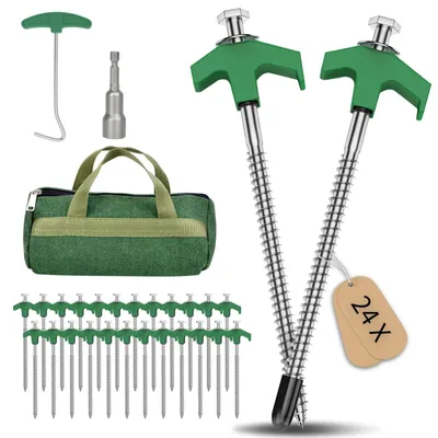 Immagine prodotto di Omgoods - Set di 10 picchetti per tende, adatti per terreni duri, 20 cm