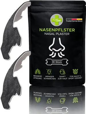 Produktbild von LisaCare Pflaster - Nasen Stripe schwarz - 30 Stück - Besser Schlafen - Nasen Tape - Nasen Strips reduzieren Schnarchen
