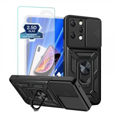 Produktbild von Armor Hülle Camera Protect für Xiaomi Redmi Serie - Farbe: Schwarz mit 9H Displayglas  - Modellkompatibilität: Für Xiaomi Redmi 12