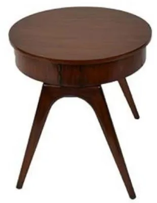 Immagine prodotto di Tavolino Casa Padrino marrone scuro Ø 54 x H. 54 cm - Tavolino rotondo in mogano con 2 cassetti - Qualità eccellente