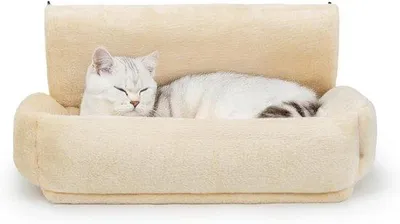Produktbild von Famanu Katzenbett für Heizkörper – Hängematte mit weicher Polsterung, beige