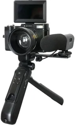 Obrázok produktu pre Súprava AGFA na fotografovanie vlogov: kamera VLG-4K so širokouhlým objektívom, stojančekom powerbanky, diaľkovým ovládaním a mikrofónom (VLG4KDIG)