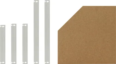 Produktbild von shelfplaza OFFICE 60x30 cm Fachboden-Set Eckregal in lichtgrau für OFFICE Eckregale