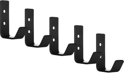 Produktbild von SOTECH Kleiderhaken Loxten 60 x 20 x 45 mm schwarz – Edelstahl, 3 mm Materialstärke (5 Stück)