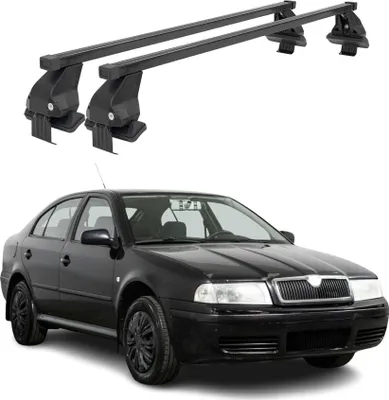 Zdjęcie produktu dla Poprzeczki Menabo do Skody Octavia II 2004-2008 4-drzwiowej, czarne