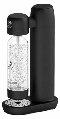 Sprudelwasser-Maschine, kompakt, schwarz, für Standard-CO₂-Patronen