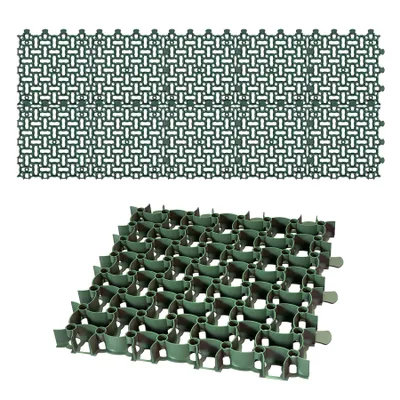 Produktbild von BigDean 10x Rasengitter Paddockplatte 50x50 cm Rasenmatten Rasenwaben Kiesgitter Parkplatzrasen 2,5 m²