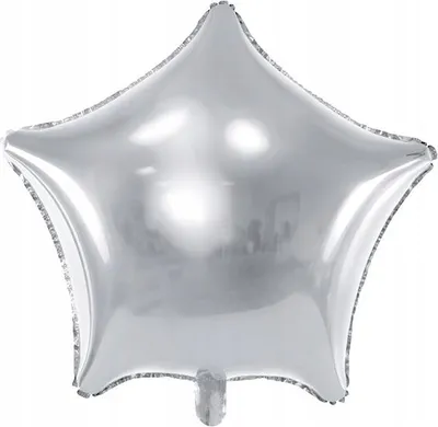 Productafbeelding van Folieballon, ster, 70 cm, zilver, 1 stuk.