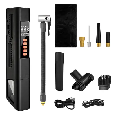 Image de Extralink aspirateur de voiture avec compresseur, powerbank et lampe LED, 4000 Pa, 4000 mAh, USB-C, 12 V, Image générée par une IA