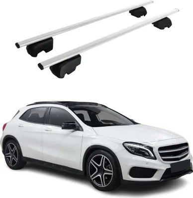 Image de Barres de toit Transversales pour Mercedes GLA X156 SUV 2014-2020 ABE Fer