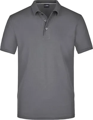 Produktbild von James+Nicholson JN708 | Herren Pima Polo / Sehr feine Piqué-Qualität - Farbe: Carbon - Größe: XL