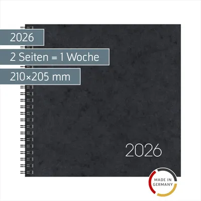 Produktbild von BRUNNEN Buchkalender Mod. 766 '26 | 210×205 mm, Karton, schwarz