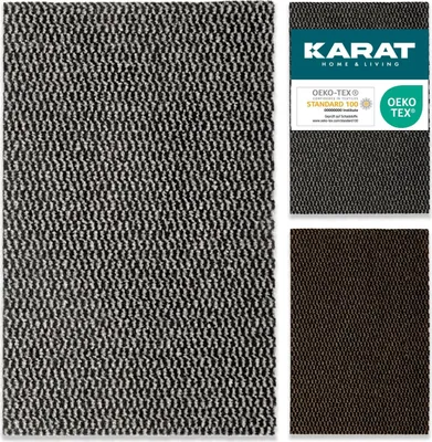 Produktbild von Schmutzfangmatte Melange Türvorleger für innen und außen Schwarz-Weiß 90x400 cm