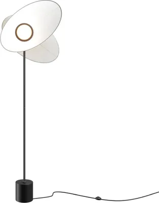 Produktbild von LED Stehleuchte Aluminium Dimmer 157,8 cm hoch Schwarz Weiß 3000 K warmweiß 350 lm Modern