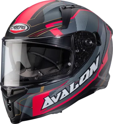 Produktbild von Caberg Avalon X Optic Helm, schwarz matt/grau/rot, M (57/58)