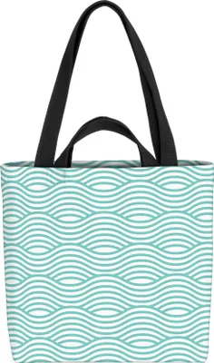 Produktbild von VOID Wellen Japan Vintage Muster Tasche 33x33x14cm,15l Einkaufs-Beutel Shopper Einkaufs-Tasche Bag