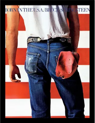 Produktbild von Bruce Springsteen - Gerahmtes Poster "Born in the USA" PM12158 (Einheitsgröße) (Blau/Rot/Weiß)