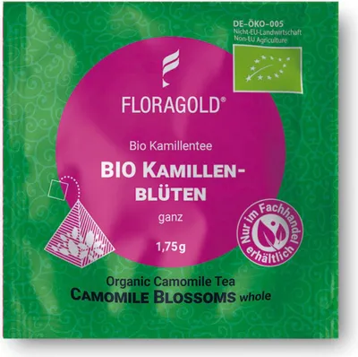 Produktbild von Floragold  Kamillenblüten ganz, 100er Pyramidenbeutel
