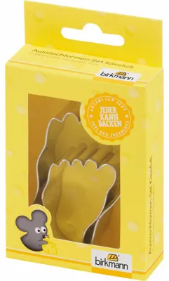 Obrázek produktu pro Sada vykrajívek Birkmann "Käsefuß", 2 kusy, vykrajovátka, forma na cukroví, sušenky, cukroví, nerezová ocel, 6 a 9 cm, 160972