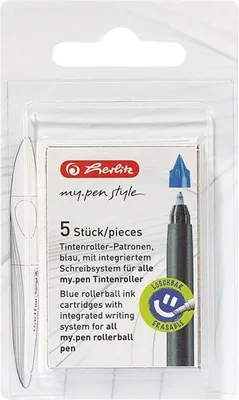 Produktbild von Herlitz Rollerball Cartridges My.Pen 5 pcs - Blau - Schwarz - Blau - Edelstahl - Kugelschreiber - Sichtverpackung - 5 Stück(e)