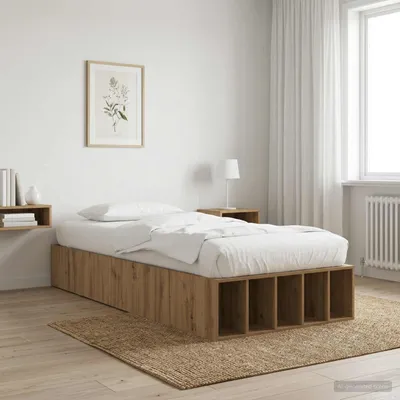 Obrázek produktu pro Maison Exclusive – Postel s úložným prostorem, ručně vyrobená, buk, 80 x 200 cm