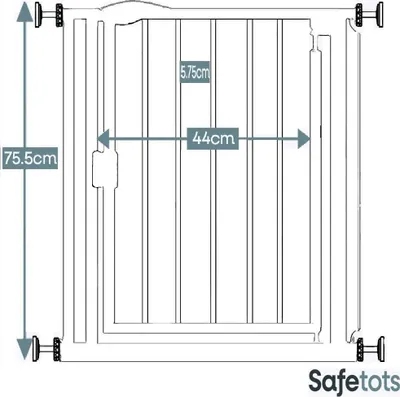 Produktbild von Bettacare Automatisch Schließendes Treppengitter, 68.5cm – 75cm, Weiß