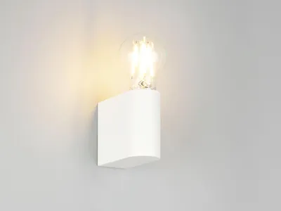 Produktbild von LED Wandleuchte fürs Badezimmer, kleine Bad Wandlampe aus Kunststoff Weiß, IP44
