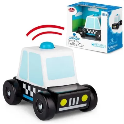 Produktbild von Polizei Spielzeugauto aus Holz mit Sound
