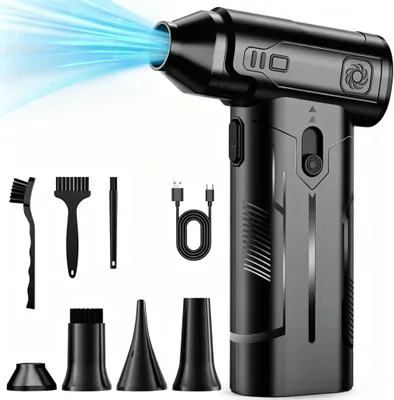 Produktbild von Elektrische Druckluftgebläse,Mini Staubgebläse,Tragbar Air Duster,110000U/min,Stufenlose Geschwindigkeitsregelung,Typ-C-Ladefunktion,Kabelloser,85min