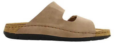 Imagen del producto de Jane Klain: Sandalias de mujer, tipo chanclas, suela acolchada, color beige, para uso casual