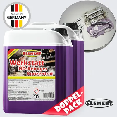 Produktbild von Element Werkstattreiniger | 20 Liter | Konzentrat | Entfetter | Kaltreiniger | HD Reiniger | Allzweckreiniger | Kraftreiniger | hohe Schmutzlösekraft