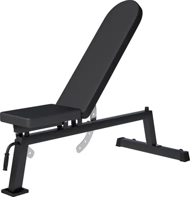 Produktbild von GORILLA SPORTS® Hantelbank - 7-Fach Rückenlehne und 3-Fach Sitz Verstellbar, 148 x 56 x 44,5-123 cm, Multifunktion, aus Stahl, Schwarz - Trainingsbank, Schrägbank, Negativbank, Flachbank, Fitnessbank
