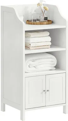 Produktbild von Famanu Badezimmerkommode - Organizer mit 3 Fächern - 41cm x 86cm x 36cm - Weiß