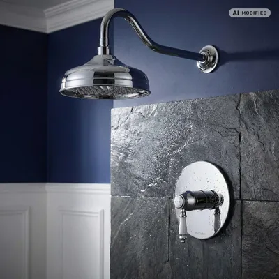 Produktbild von PaulGurkes Duschset Retro Unterputz Keramik Regendusche Komplett-Set