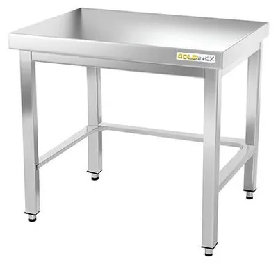Immagine prodotto di Tavolo da lavoro in acciaio inox, base da 600 x 600 mm, con rinforzo PREMIUM - GOLDINOX