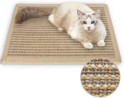 Produktbild von Katzenkrabmat - Schutzmatte - Hütet Möbel - Natürliches Sisal-Material - 40 x 60 cm - Creme