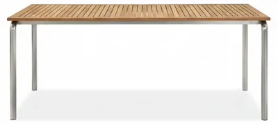 Produktbild von home24 Gartentisch - Teak Massiv / Edelstahl - Braun