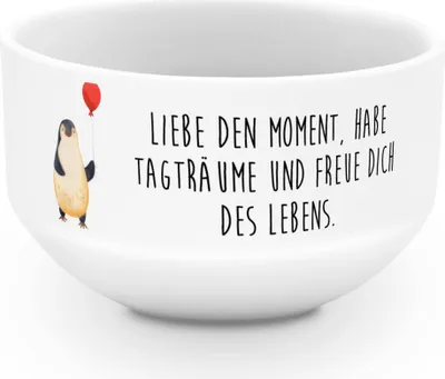 Produktbild von Mr. & Mrs. Panda schale Pinguin Luftballon - Weiß - Geschenk, Neustart, Müslischüssel, Gute Laune, salatschälchen, reisschale, Suppenschüssel, Motivation, frühstücksbowl