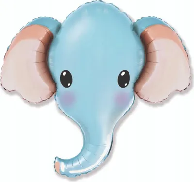 Produktbild von 24 Zoll FX-Folienballon - Elefant (blau)
