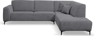 Produktbild von VENASI MULA Rechts Ecksofa ohne Schlaffunktion Sofa L Form Eckcouch Couchgarnitur Couch DUNKELGRAU