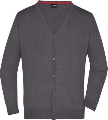 Produktbild von Klassische Baumwoll-Strickjacke anthracite-melange, Gr. S