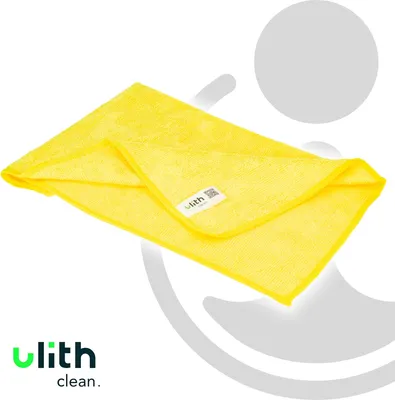 Produktbild von ULITH Clean-Profi Microfasertuch, 40 x 40 cm, Gelb, 300 GSM, Robust, Langlebig, mit hoher Wasseraufnahme