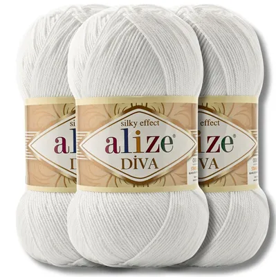 Produktbild von Alize 3x 100g Diva Wolle, Uni, Häkeln, Stricken (55)