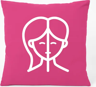 Produktbild von Huuraa Kissen Zwillinge Sternzeichen Symbol 40x40cm mit Füllung Fuchsia Baumwolle Dekokissen Geschenkidee