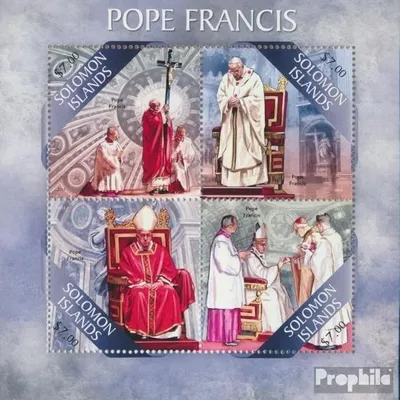 Produktbild von Briefmarken Salomoninseln 2013 Mi 2092-2095 Kleinbogen (kompl. Ausg.) postfrisch Papst Franziskus