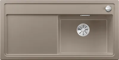 A top-down view of a kitchen sink.