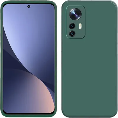Immagine prodotto di Custodia per Xiaomi 12 Pro, custodia protettiva in silicone morbido in gomma liquida Verde notte