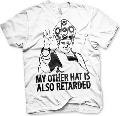 Produktbild von My Other Hat Is Also Retarded T-Shirt - Large - White