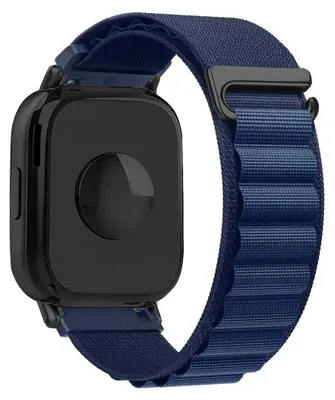 Produktbild von Nylonarmband für Smartwatch - Alpine-Loop-Armband - 20/22 mm - Amazfit Active Max - Verstellbar - 23 cm - Dunkelblau
