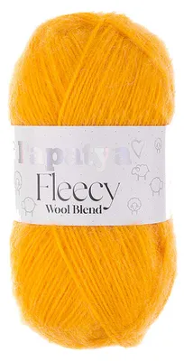 100g Papatya Fleecy Kuschelgarn 20% Wolle veredelt Oeko-Tex Häkelgarn Strickgarn sonnengelb